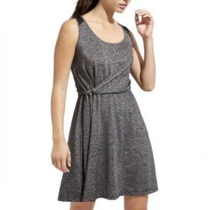 Athleta Sweet Saturday sleeveless gray stretch faux wrap dress M